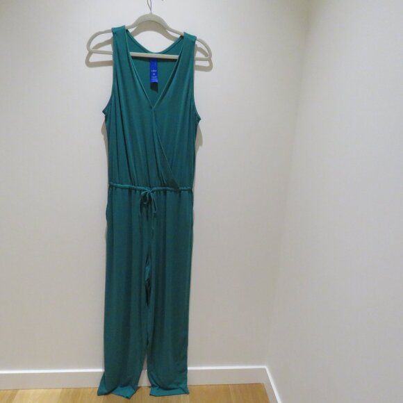 KIT AND ACE Banyan Jumpsuit in Forest Green Stretch Comfy Travel Active - Size M - Picture 2 of 11